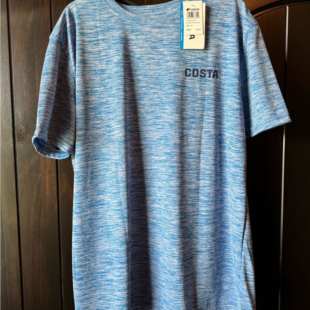 Costa Men's Heathered Blue Short Sleeve Tee